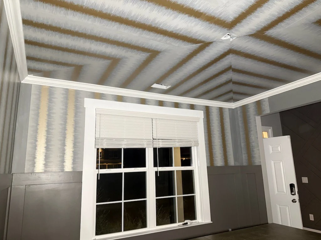 Historic home wallpaper restoration and preservation in Encino, Los Angeles